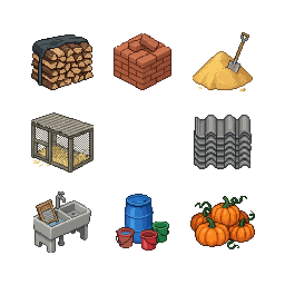 Eight separate everyday things found beside farmhouses in...