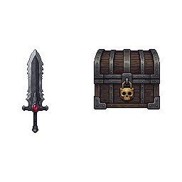 Create a comprehensive 16-bit pixel art item sprite pack...