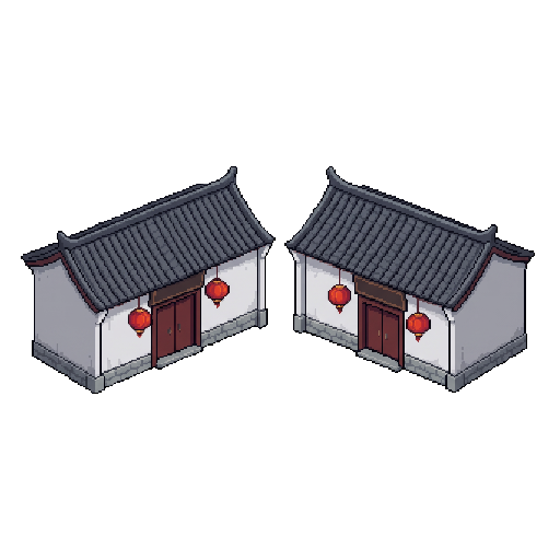 The ancestral hall of a Jiangnan village in Zhejiang, Chi...