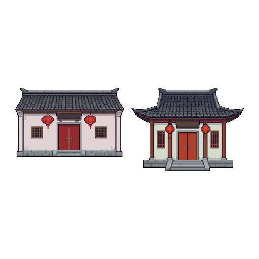 The ancestral hall of a Jiangnan village in Zhejiang, Chi...